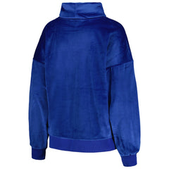 DKNY Sport Women's Deliliah Rhinestone Funnel Neck Pullover Sweatshirt - Los Angeles Rams
