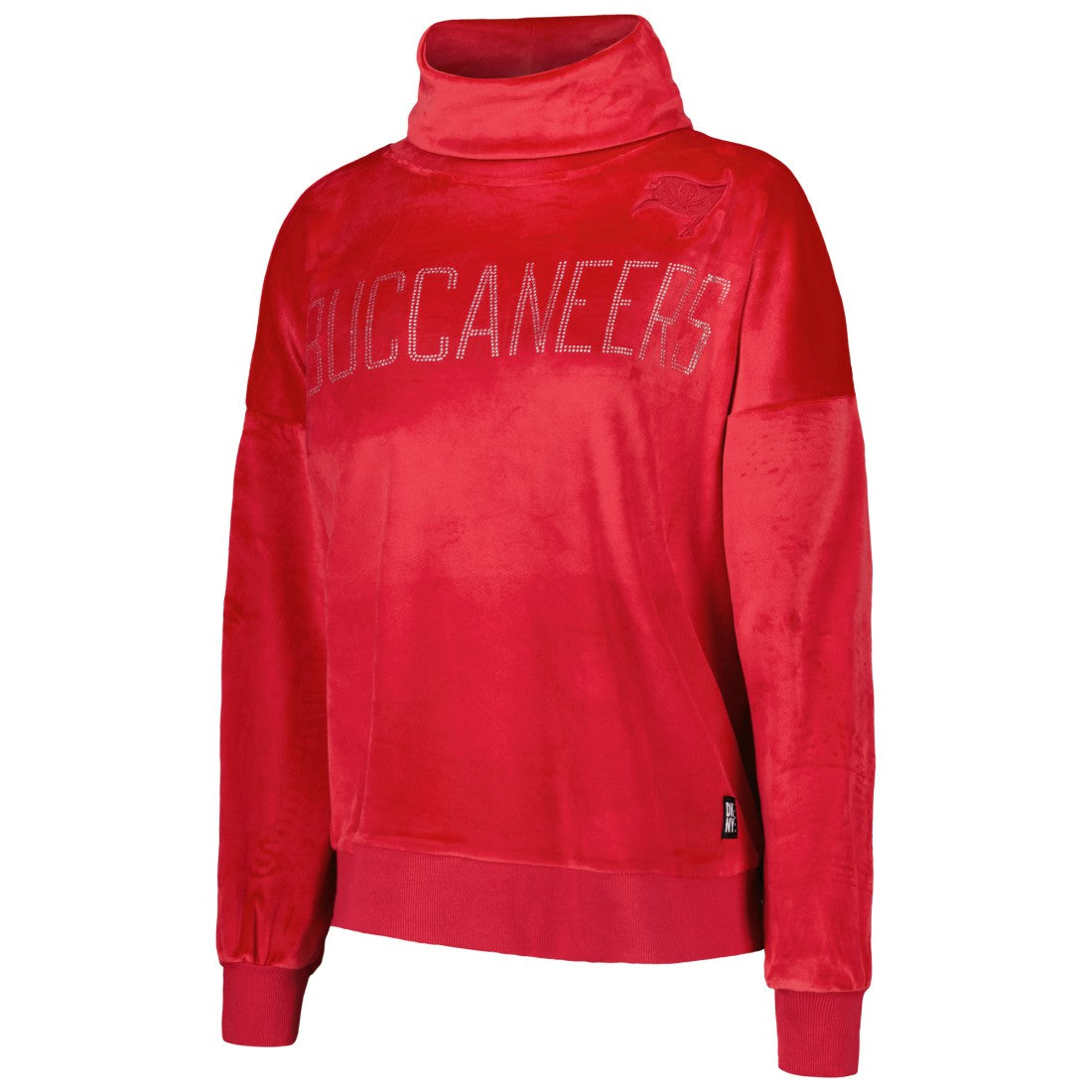 DKNY Sport Women's Deliliah Rhinestone Funnel Neck Pullover Sweatshirt - Tampa Bay Buccaneers