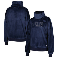 DKNY Sport Women's Deliliah Rhinestone Funnel Neck Pullover Sweatshirt - Tennessee Titans