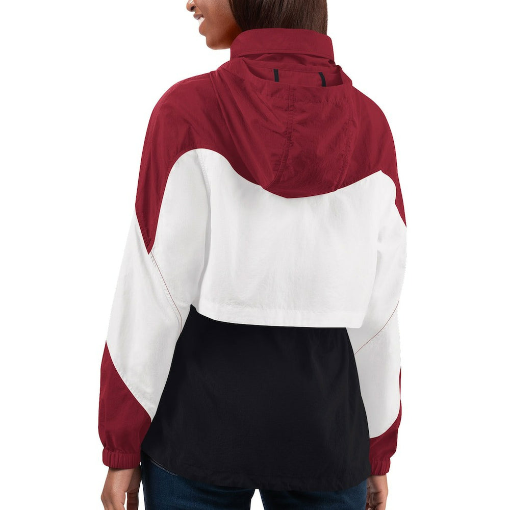 G-III 4Her by Carl Banks Women's Tie Breaker Lightweight Quarter-Zip Jacket - Arizona Cardinals