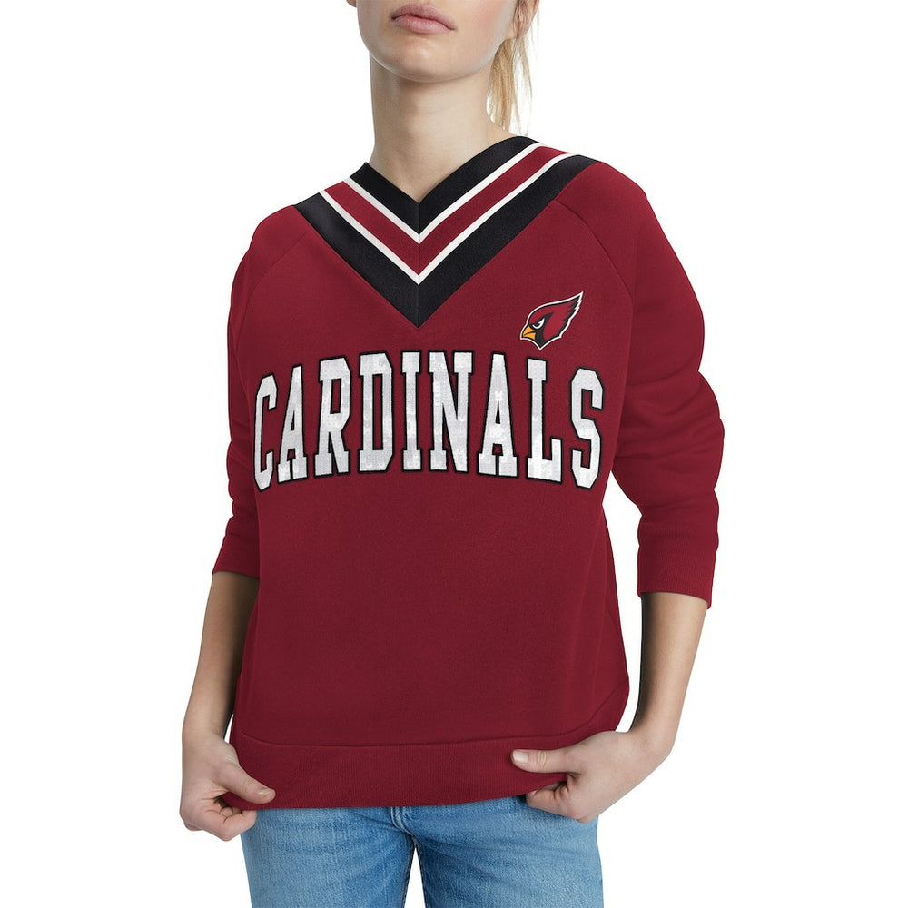 Tommy Hilfiger Women's Heidi V-Neck Pullover Sweatshirt - Arizona Cardinals