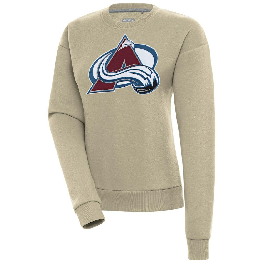 NHL Khaki Colorado Avalanche Antigua Women's Victory Pullover Sweatshirt