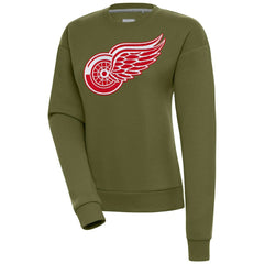 NHL Olive Detroit Red Wings Antigua Women's Victory Pullover Sweatshirt