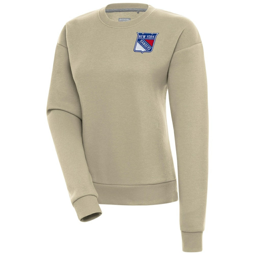 NHL Khaki New York Rangers Antigua Women's Victory Pullover Sweatshirt