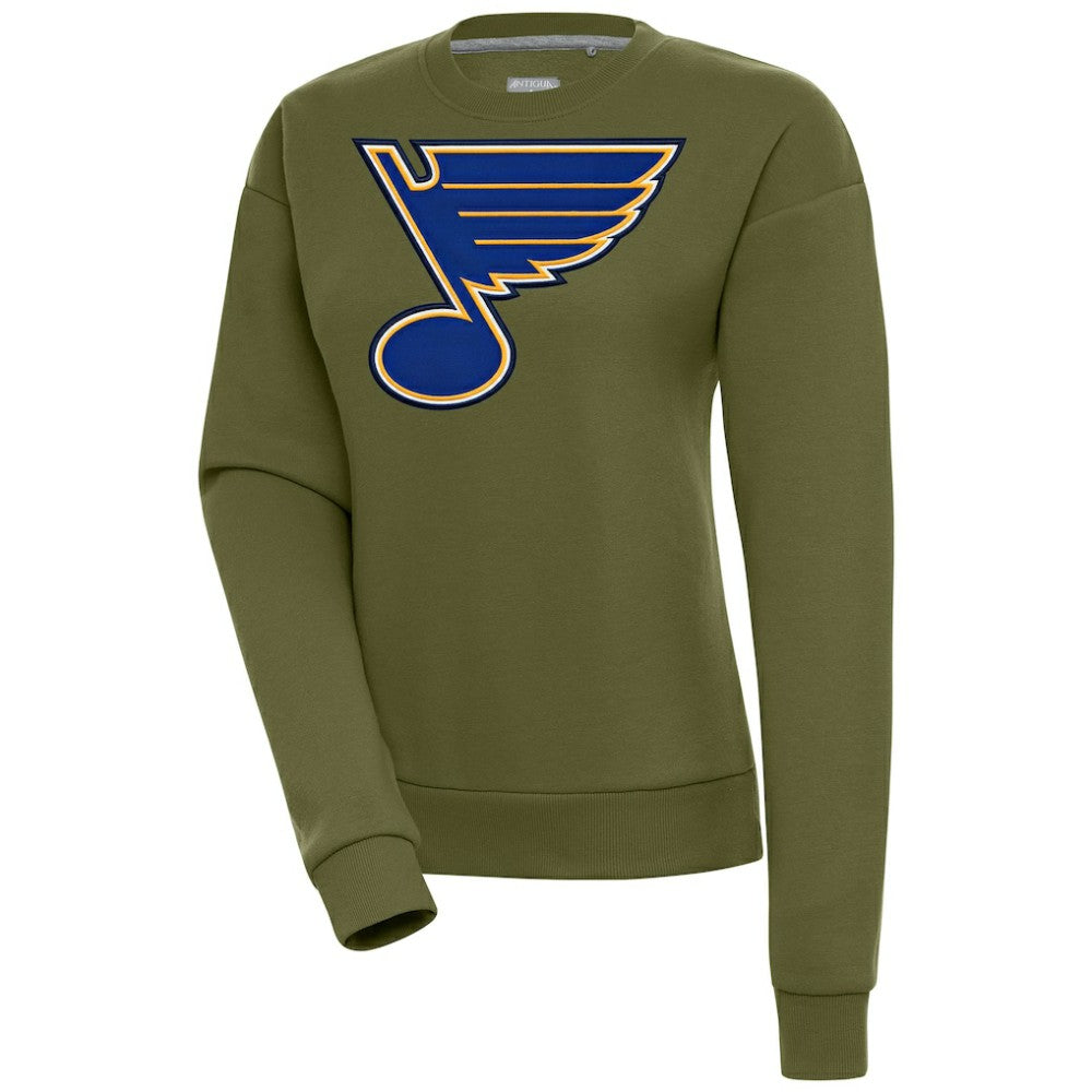 NHL Olive St. Louis Blues Antigua Women's Victory Pullover Sweatshirt