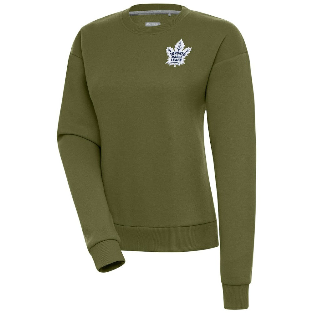 NHL Olive Toronto Maple Leafs Antigua Women's Victory Pullover Sweatshirt