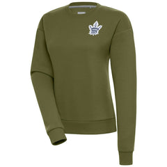 NHL Olive Toronto Maple Leafs Antigua Women's Victory Pullover Sweatshirt