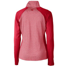 MLB St. Louis Cardinals Cutter & Buck Women's DryTec Forge Tonal Stripe Half-Zip Top