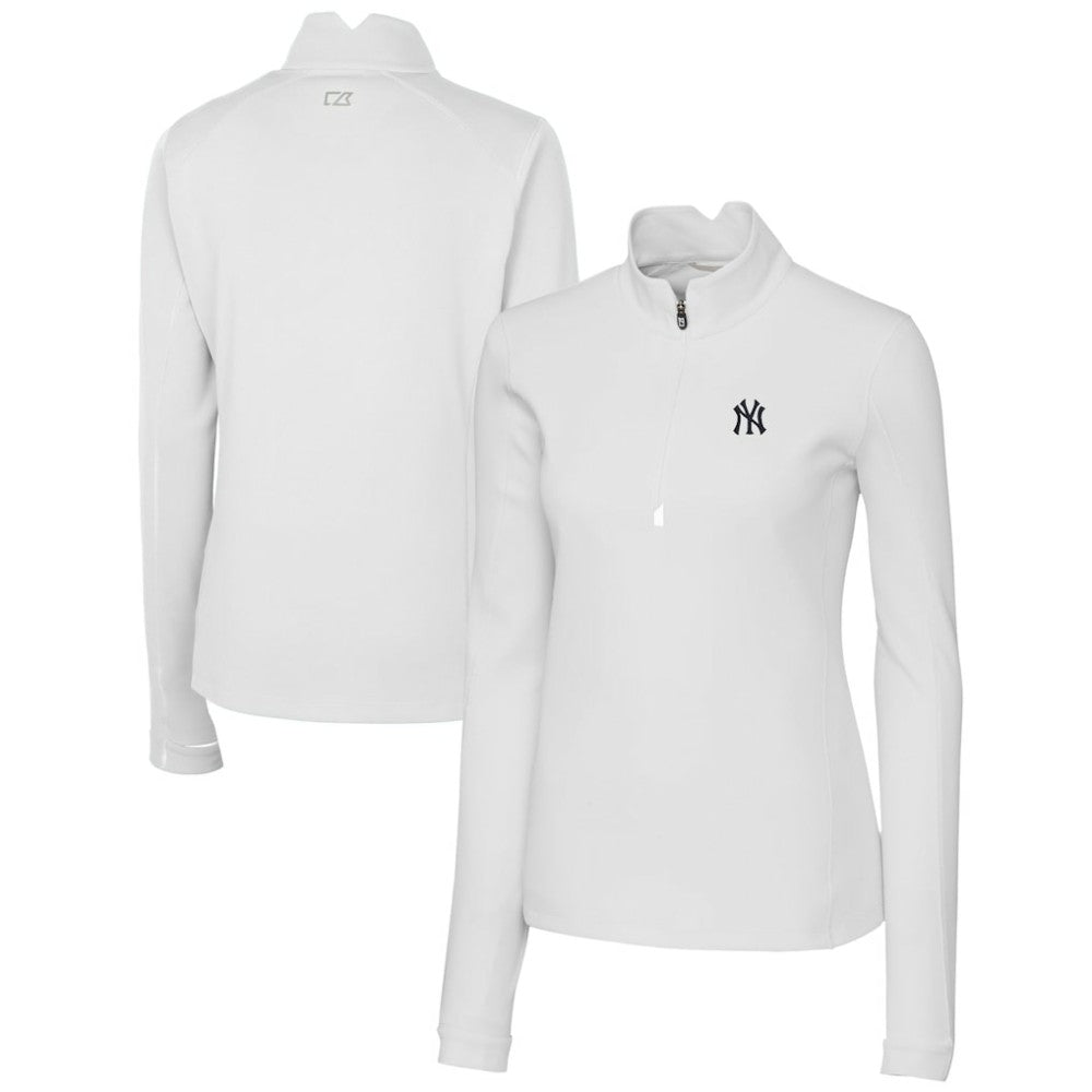 MLB New York Yankees Cutter & Buck Women's DryTec Traverse Stretch Quarter-Zip Pullover Top