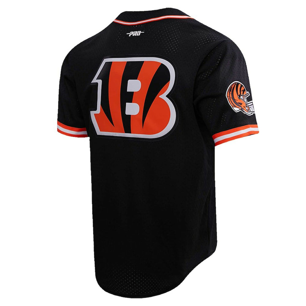 Joe Burrow  Pro Standard Mesh Baseball Button-Up T-Shirt - Cincinnati Bengals