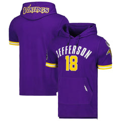 Justin Jefferson  Pro Standard Player Name & Number Hoodie T-Shirt - Minnesota Vikings