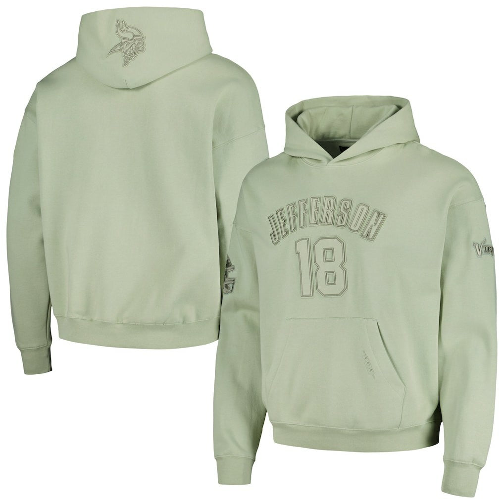 Justin Jefferson  Pro Standard Player Name & Number Pullover Hoodie - Minnesota Vikings