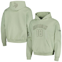 Justin Jefferson  Pro Standard Player Name & Number Pullover Hoodie - Minnesota Vikings