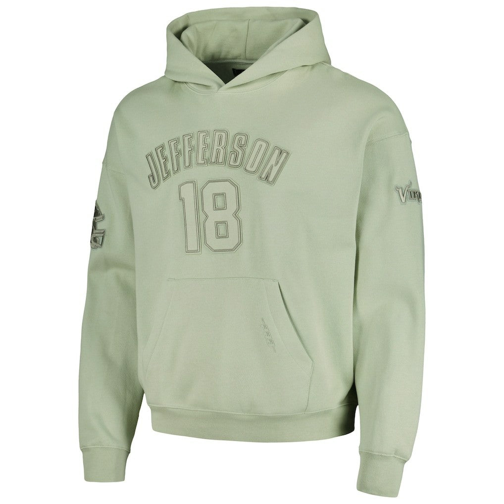 Justin Jefferson  Pro Standard Player Name & Number Pullover Hoodie - Minnesota Vikings