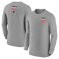 Paris Saint-Germain Legend Long Sleeve T-Shirt - Nike Heather Gray