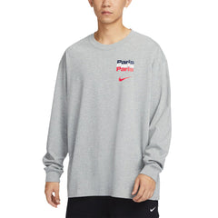 Paris Saint-Germain Legend Long Sleeve T-Shirt - Nike Heather Gray
