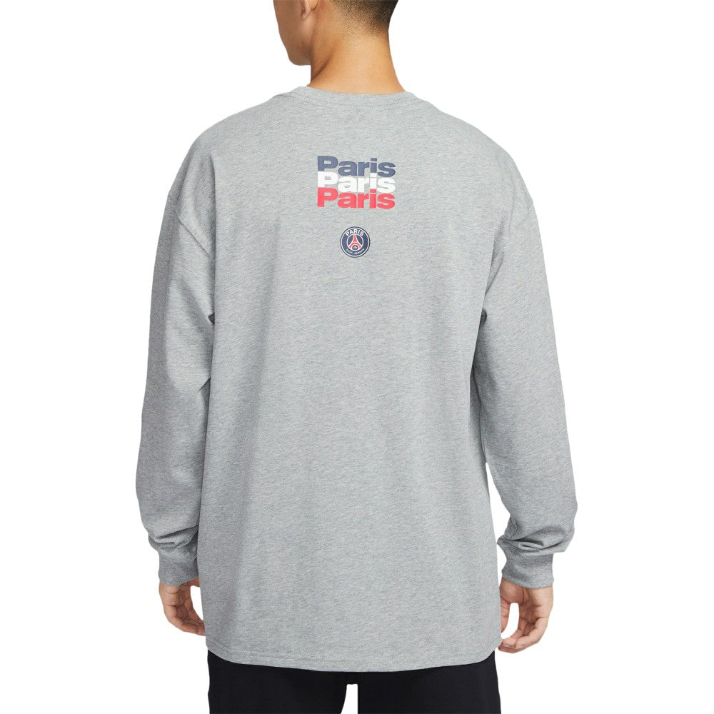 Paris Saint-Germain Legend Long Sleeve T-Shirt - Nike Heather Gray