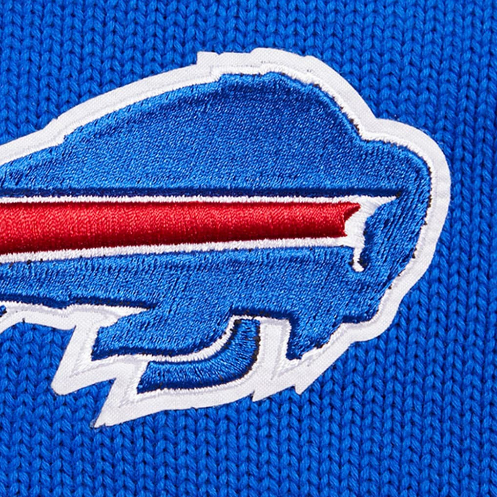 Pro Standard Crewneck Pullover Sweater & Cuffed Knit Hat Box Gift Set - Buffalo Bills