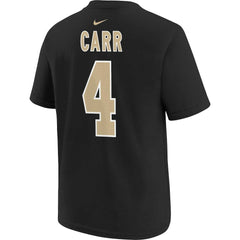 Derek Carr  Youth Player Name & Number T-Shirt - New Orleans Saints