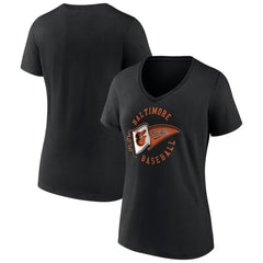 MLB Baltimore Orioles Women's Hometown Baltimore Pennant V-Neck T-Shirt