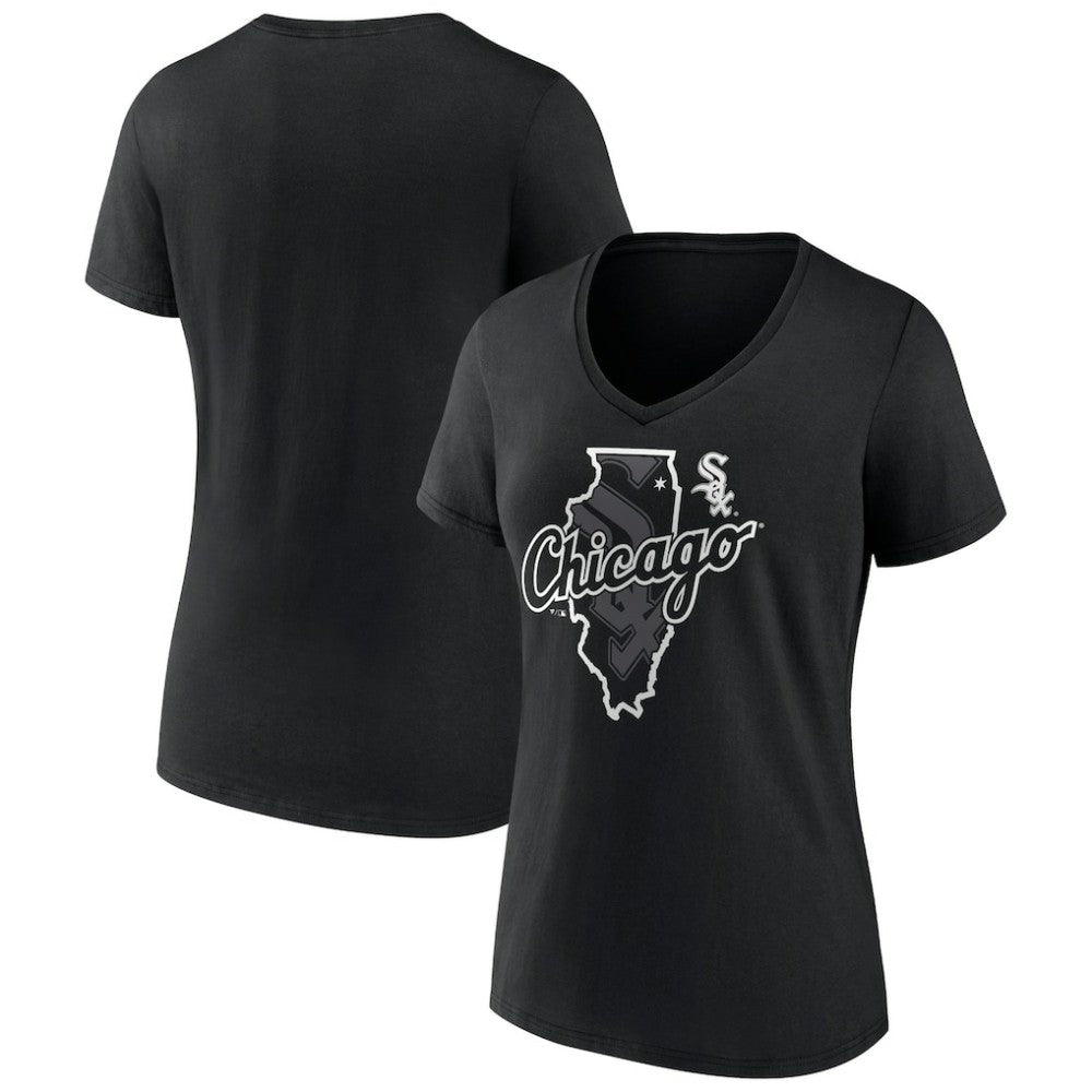 MLB Chicago White Sox Women's Hometown Sox State V-Neck T-Shirt
