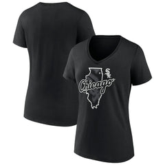 MLB Chicago White Sox Women's Hometown Sox State V-Neck T-Shirt