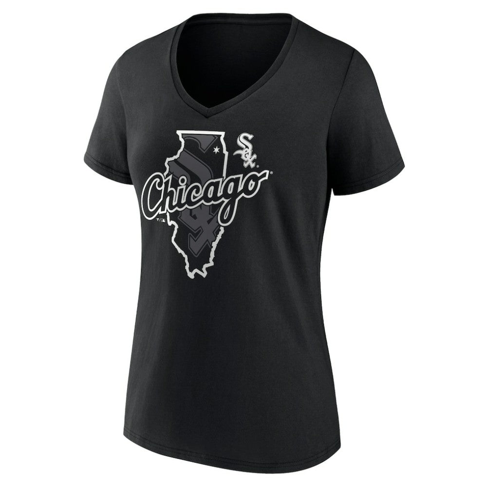 MLB Chicago White Sox Women's Hometown Sox State V-Neck T-Shirt