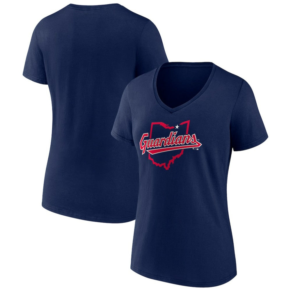 MLB Cleveland Guardians Women's Hometown State Guard V-Neck T-Shirt