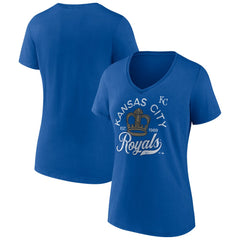 MLB Kansas City Royals Women's Hometown Retro Crown V-Neck T-Shirt