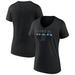 MLB Miami Marlins Women's Hometown Baseball 305 V-Neck T-Shirt