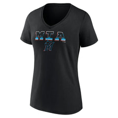 MLB Miami Marlins Women's Hometown Baseball 305 V-Neck T-Shirt