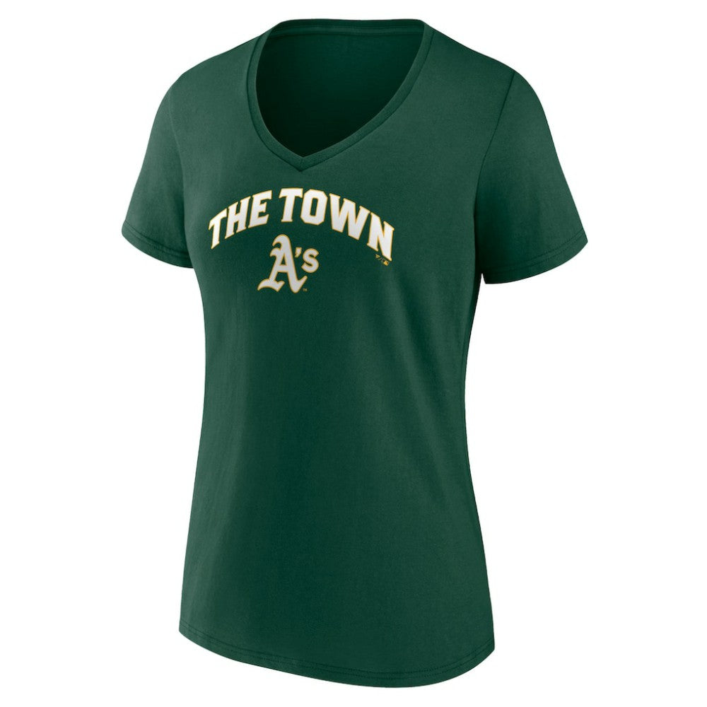 MLB Athletics Women's Hometown Hella Good V-Neck T-Shirt