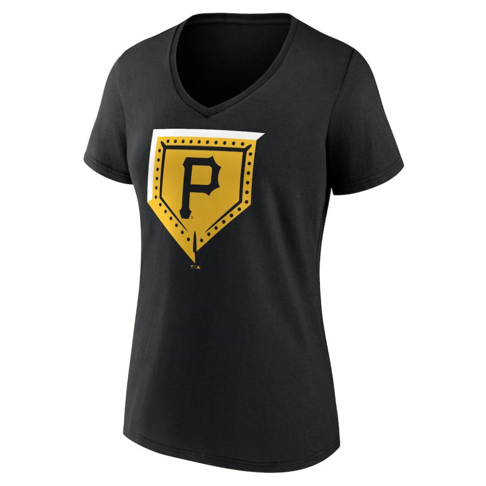 MLB Pittsburgh Pirates Women's Hometown Steel Plate V-Neck T-Shirt