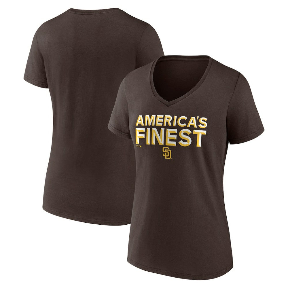 MLB San Diego Padres Women's Hometown 619 Beisbol V-Neck T-Shirt