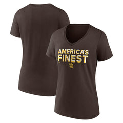MLB San Diego Padres Women's Hometown 619 Beisbol V-Neck T-Shirt