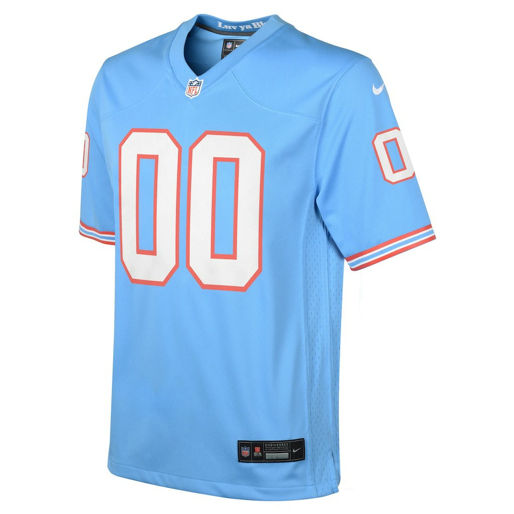 Youth Oilers Throwback Custom Game Jersey - Tennessee Titans