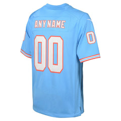 Youth Oilers Throwback Custom Game Jersey - Tennessee Titans