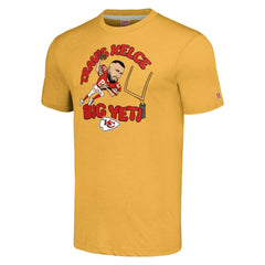Travis Kelce  Homage Unisex Caricature Player Tri-Blend T-Shirt - Kansas City Chiefs