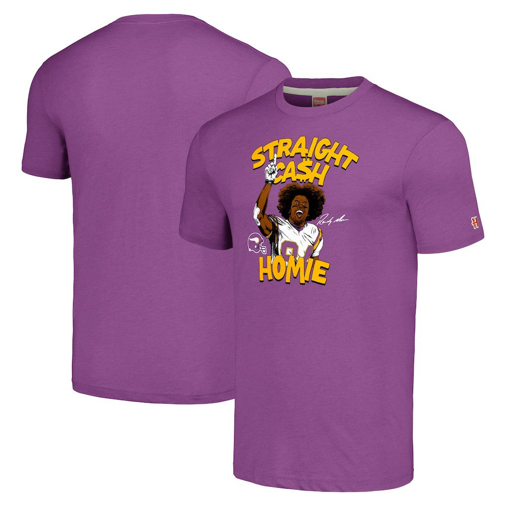 Randy Moss  Unisex Homage Caricature Retired Player Tri-Blend T-Shirt - Minnesota Vikings