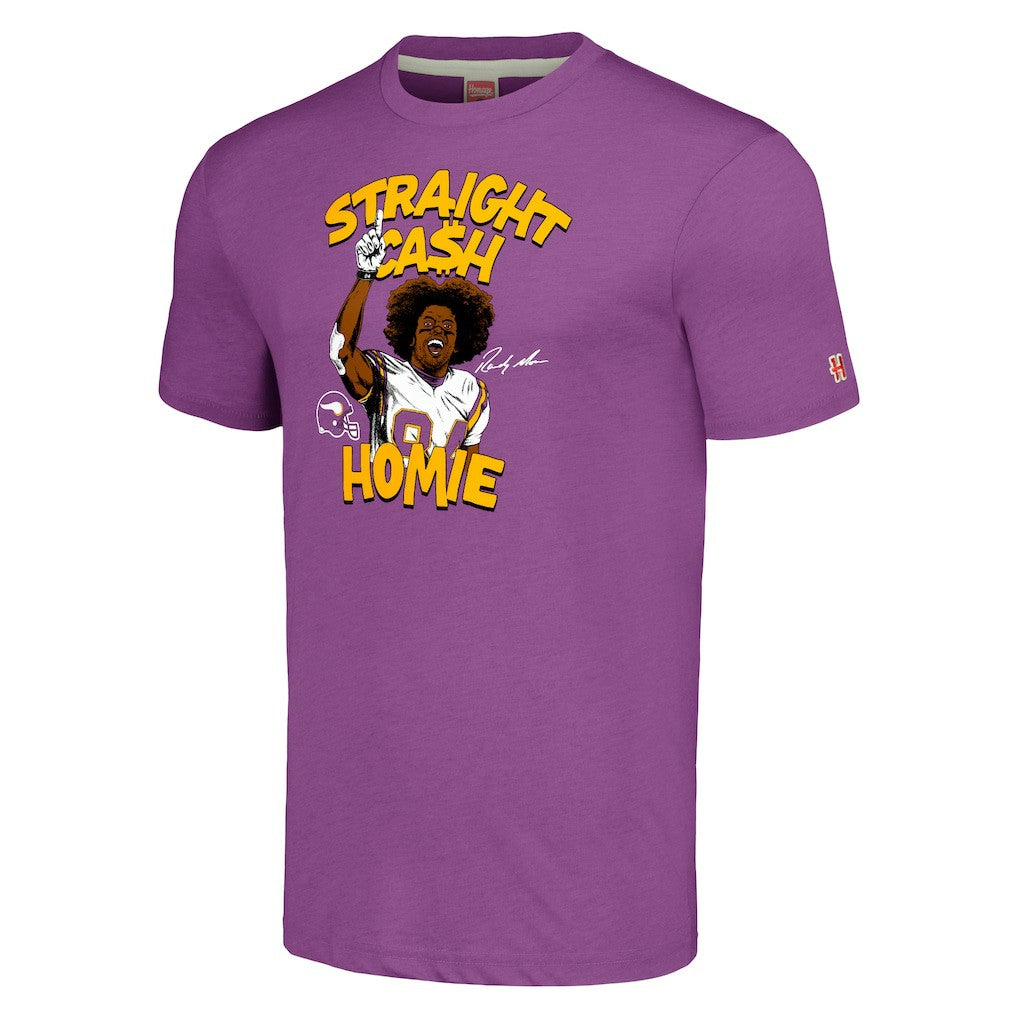 Randy Moss  Unisex Homage Caricature Retired Player Tri-Blend T-Shirt - Minnesota Vikings
