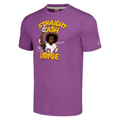 Randy Moss  Unisex Homage Caricature Retired Player Tri-Blend T-Shirt - Minnesota Vikings