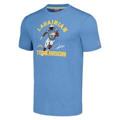 LaDainian Tomlinson  Homage Unisex Unisex Caricature Retired Player Tri-Blend T-Shirt - Los Angeles Chargers