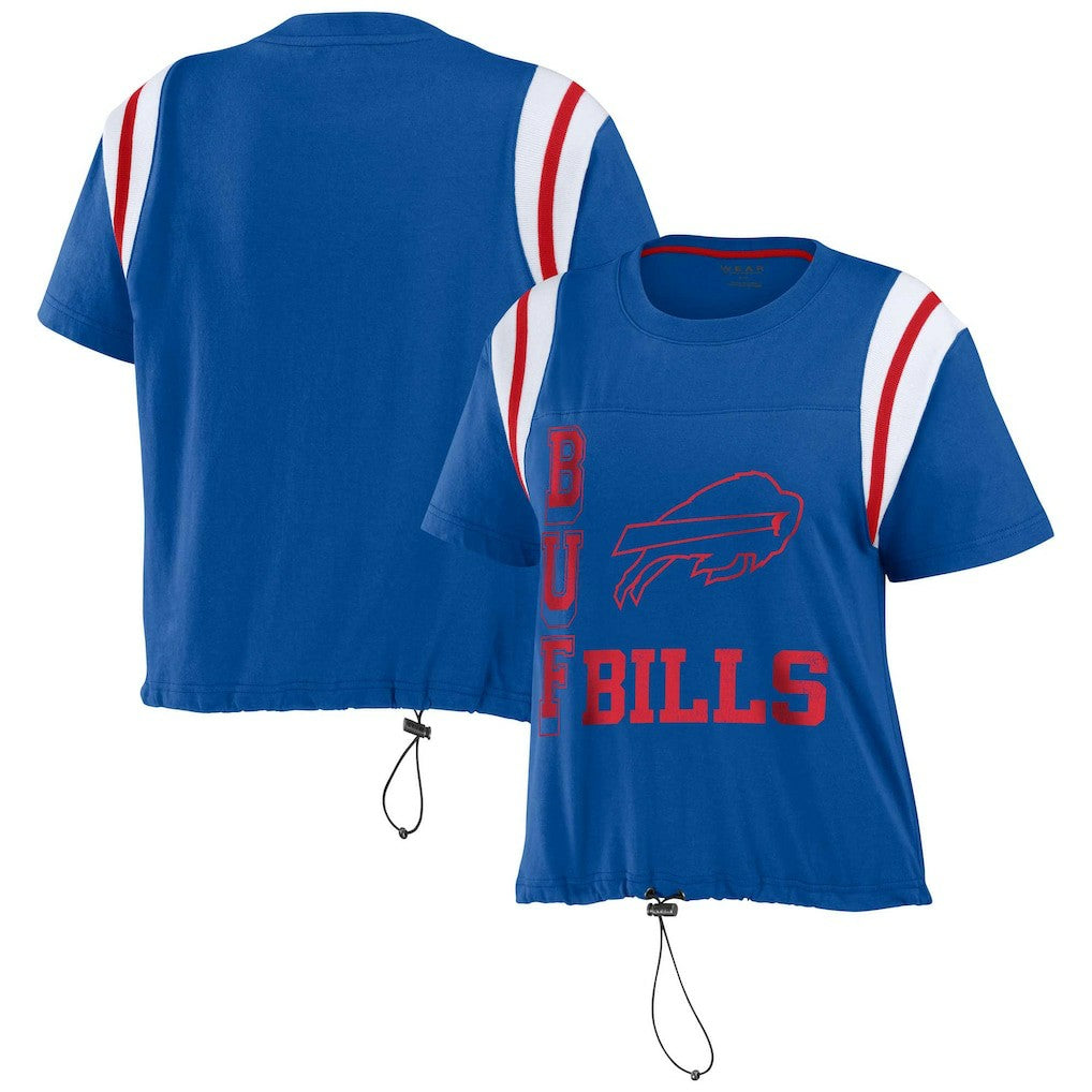 WEAR by Erin Andrews Women's Cinched Colorblock T-Shirt - Buffalo Bills