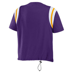 WEAR by Erin Andrews Women's Cinched Colorblock T-Shirt - Minnesota Vikings