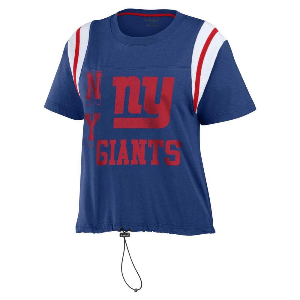 WEAR by Erin Andrews Women's Cinched Colorblock T-Shirt - New York Giants