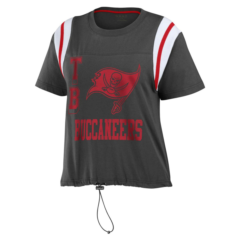 WEAR by Erin Andrews Women's Cinched Colorblock T-Shirt - Tampa Bay Buccaneers