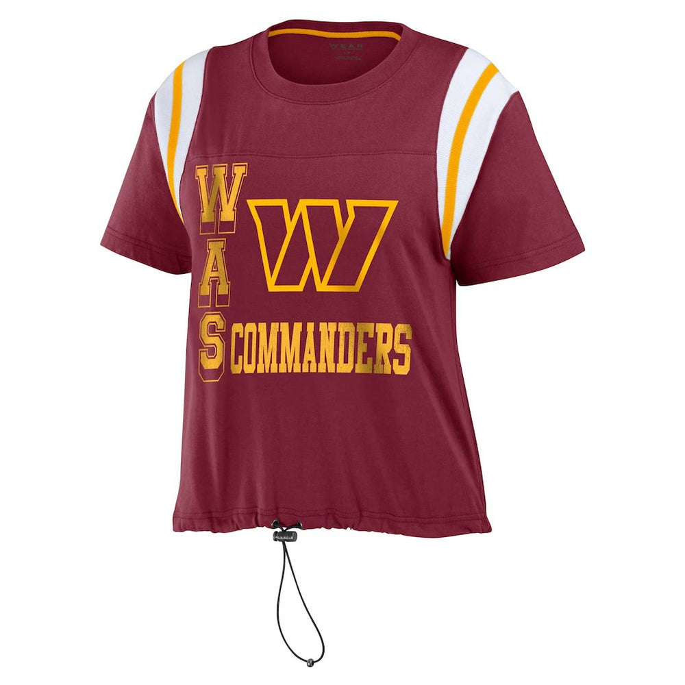 WEAR by Erin Andrews Women's Cinched Colorblock T-Shirt - Washington Commanders