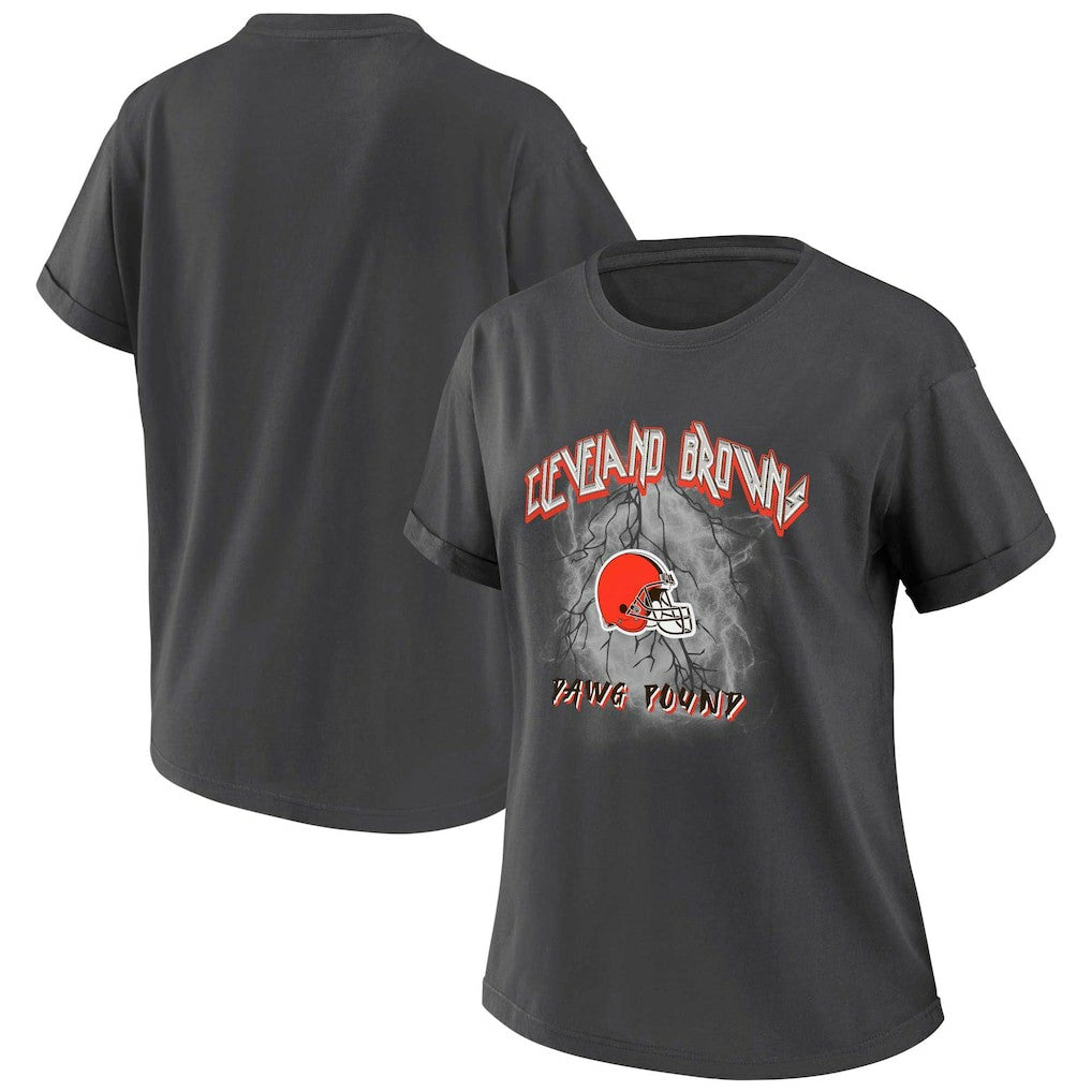 WEAR by Erin Andrews Women's Boyfriend T-Shirt - Cleveland Browns