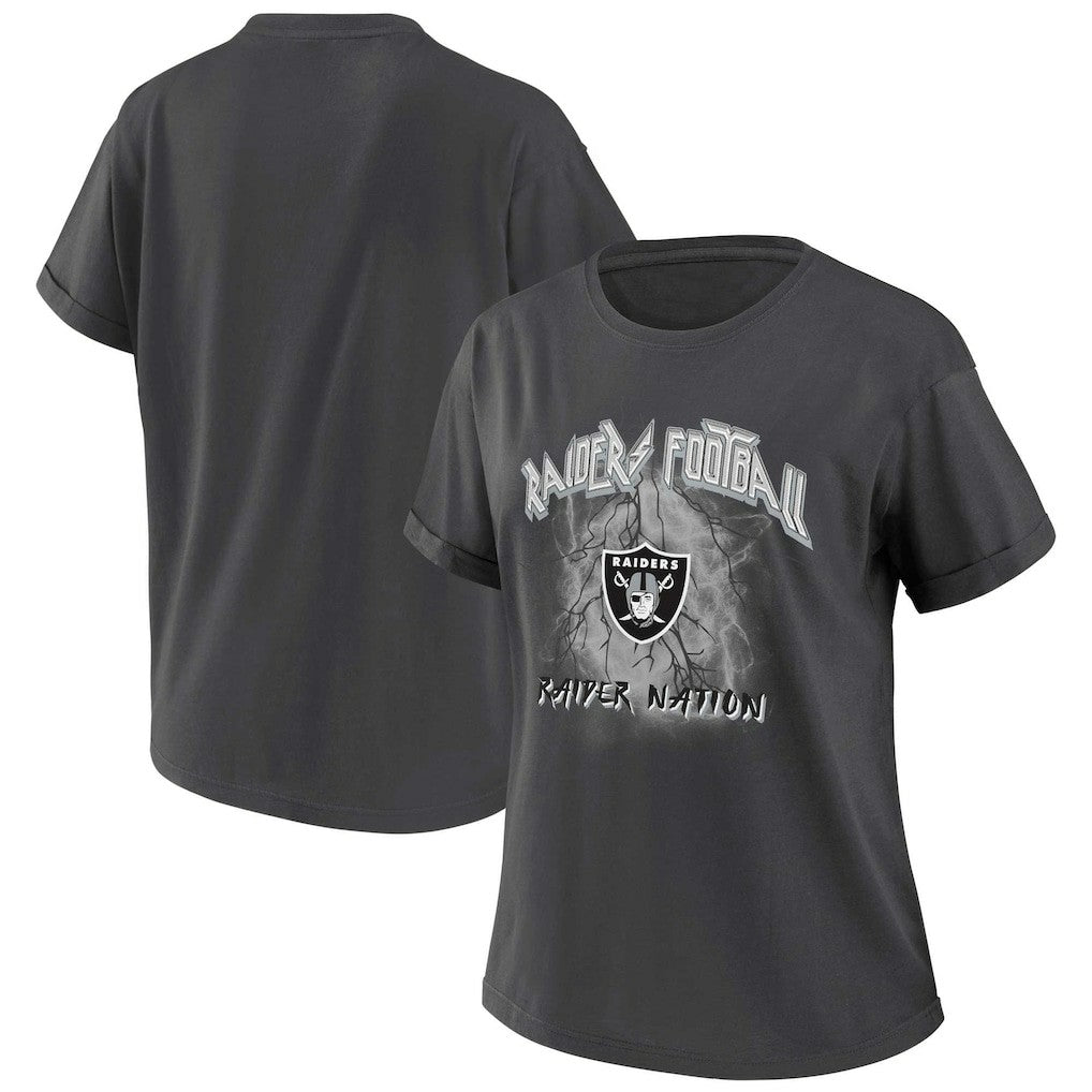 WEAR by Erin Andrews Women's Boyfriend T-Shirt - Las Vegas Raiders
