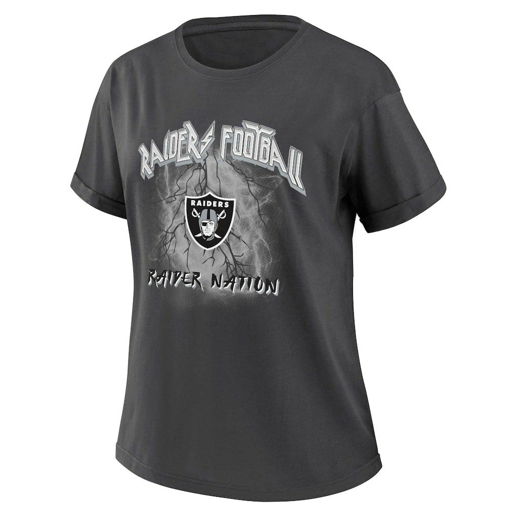 WEAR by Erin Andrews Women's Boyfriend T-Shirt - Las Vegas Raiders